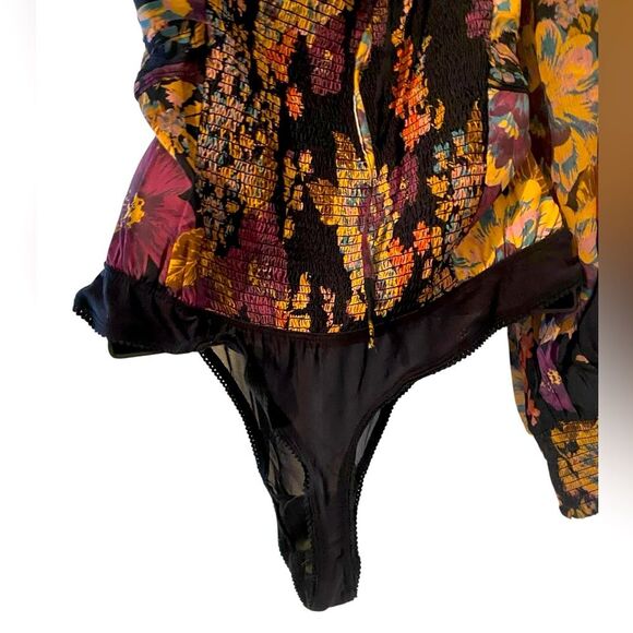 Free People | FP Intimately Wanderlust Bodysuit in Black floral Size L. NWT - Picture 12 of 16